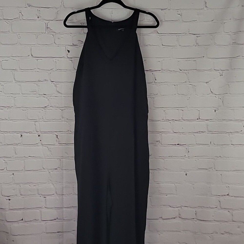 Marina Black Sleeveless Jumpsuit with Pockets. Size 16 W.